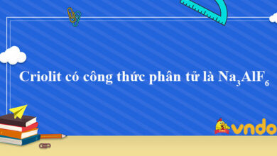 Criolit có công thức phân tử là Na3AlF6